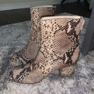 Free People snakeskin booties